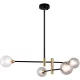 ITALUX PND-9148-4 MARINO Glamour Csillár Fekete, Sárgaréz, Átlátszó G9 IP20