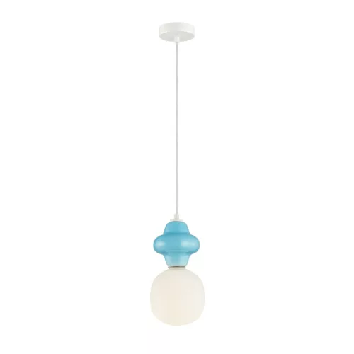 ITALUX PND-94331-1S-BLU LATERA Modern Függesztett Lámpa Fehér, Matt Fehér, Kék, Opál E14 IP20