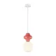 ITALUX PND-94331-1S-RED LATERA Modern Függesztett Lámpa Fehér, Matt Fehér, Piros, Opál E14 IP20