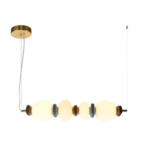 ITALUX PND-94981-4C-GD EVANS Modern Függesztett Lámpa Opál, Átlátszó, Arany LED IP20