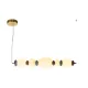ITALUX PND-94981-5A-GD EVANS Glamour Függesztett Lámpa Opál, Átlátszó, Arany LED IP20