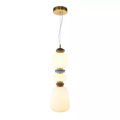   ITALUX PND-94981V-3A-GD EVANS Modern Függesztett Lámpa Opál, Átlátszó, Arany LED IP20