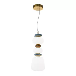   ITALUX PND-94981V-3B-GD EVANS Modern Led Függesztett Lámpa Opál, Átlátszó, Arany LED IP20