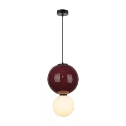   ITALUX PND-95221-1L-PRP PIEVE Modern Függesztett Lámpa Fehér, Matt Fehér, Gesztenyebarna, Piros, Ibolya, Opál LED IP20