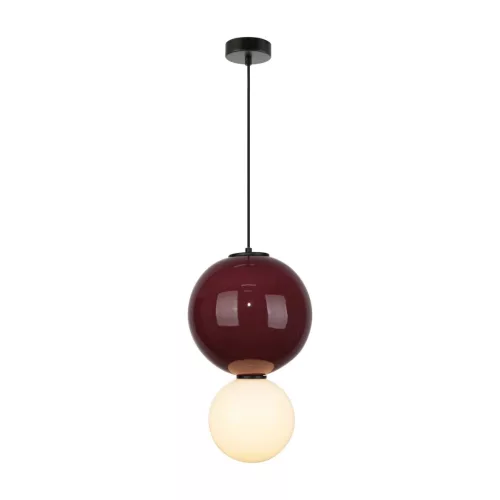 ITALUX PND-95221-1L-PRP PIEVE Modern Függesztett Lámpa Fehér, Matt Fehér, Gesztenyebarna, Piros, Ibolya, Opál LED IP20