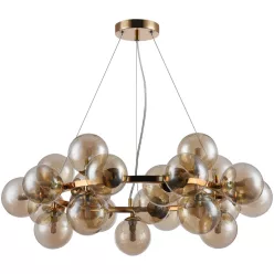   ITALUX PND525225GDCGN CABELLA Glamour Függesztett Lámpa Konyak, Arany G9 IP20
