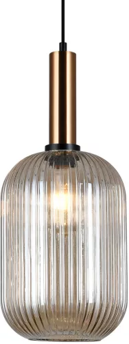 ITALUX PND55881LBROAMB ANTIOLA Glamour Függesztett Lámpa Borostyán, Sárgaréz E27 IP20