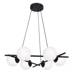 KAJA K-4967 ARTON Fekete Színű Függeszték 6xE27 15W IP20