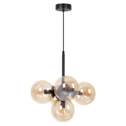  KAJA K-5368 PIRO Többágú Függesztett Lámpa Fekete E14 IP20