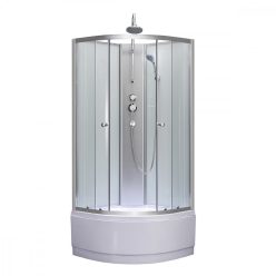 Karolino 80x80 cm White deep tray shower cubicle