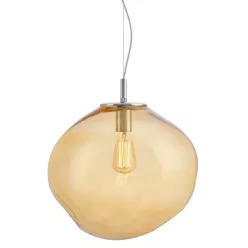   KASPA 10418115 AVIA Glamour Függesztett Lámpa Króm, Narancs E27 IP20