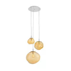   KASPA 10419315 AVIA Többágú Függesztett Lámpa Króm, Narancs E27 IP20