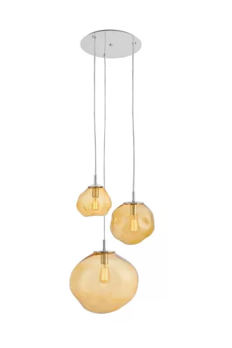 KASPA 10419315 AVIA Többágú Függesztett Lámpa Króm, Narancs E27 IP20