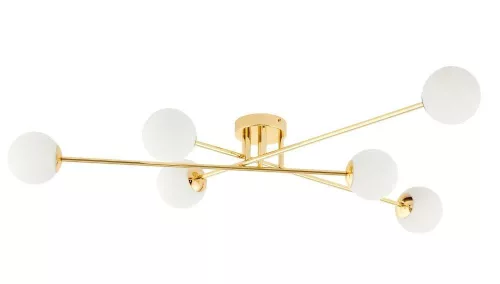KASPA 10772605 ASTRA Glamour Mennyezeti Lámpa Fehér, Arany E14 IP20