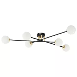   KASPA 10776602 ASTRA Glamour Mennyezeti Lámpa Fehér, Fekete E14 IP20