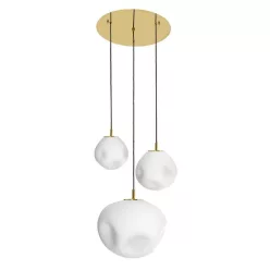   KASPA 11064305 CLOE Glamour Függesztett Lámpa Fehér, Arany E27 IP20