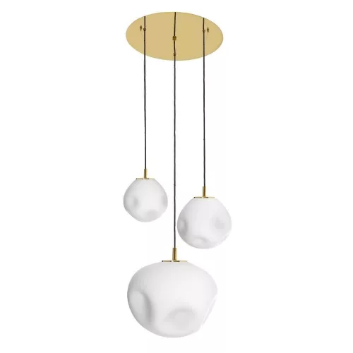 KASPA 11064305 CLOE Glamour Függesztett Lámpa Fehér, Arany E27 IP20