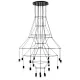 KING HOME 91909 FLUSSO Modern Led Függesztett Lámpa Fekete G9 IP20