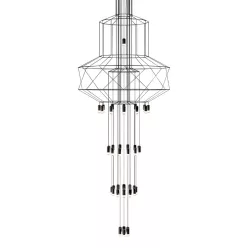   KING HOME JD0032-43P FLUSSO Modern Led Függesztett Lámpa Fekete G9 IP20