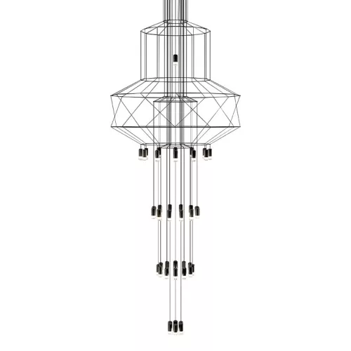 KING HOME JD0032-43P FLUSSO Modern Led Függesztett Lámpa Fekete G9 IP20