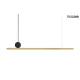 KING HOME MSE010100133 WAND Modern Led Függesztett Lámpa Fekete, Arany LED IP20