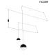 KING HOME MSE010100152 BOWL Modern Függesztett Lámpa Fekete E27 IP20