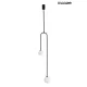 KING HOME MSE010100261 LOW Többágú Függesztett Lámpa Fekete G9 IP20