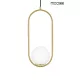 KING HOME MSE010100302 AURELIA Glamour Függesztett Lámpa Fehér, Arany E14 IP20