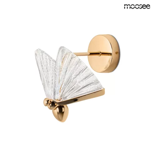 KING HOME MSE010100323 BUTTERFLY S Kristály Fali Lámpa Arany LED IP20