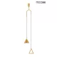 KING HOME MSE010100331 ACUSTICA Többágú Függesztett Lámpa Arany LED IP20