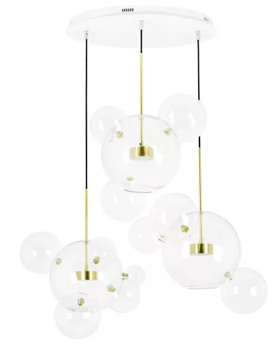 KING HOME MSE1501100540 CAPRI DISC Glamour Függesztett Lámpa Arany LED IP20