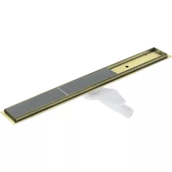 Megfordítható padlóösszefolyó_80 cm_szálcsiszolt arany