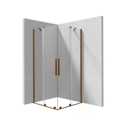   Prizma zuhanykabin_90x90, szálcsiszolt bronz (KTJ C39R+KTJ C39R)
