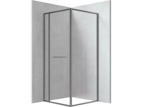 Blur szögletes zuhanykabin 90x90, titán