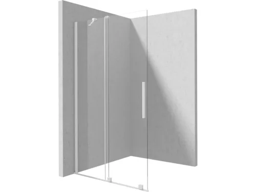 Prizma csúsztatható walk-in zuhanyfal_90x195, fehér