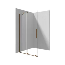   Prizma csúsztatható walk-in zuhanyfal_120x195, szálcsiszolt bronz