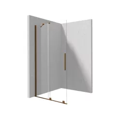   Prizma csúsztatható walk-in zuhanyfal_80x195, szálcsiszolt bronz