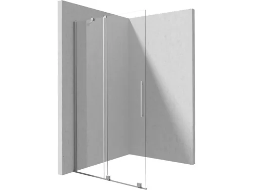 Prizma csúsztatható walk-in zuhanyfal_90x195, szálcsiszolt acél