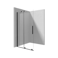 Prizma csúsztatható walk-in zuhanyfal_140x195, fekete