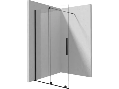 Prizma csúsztatható walk-in zuhanyfal_90x195, fekete