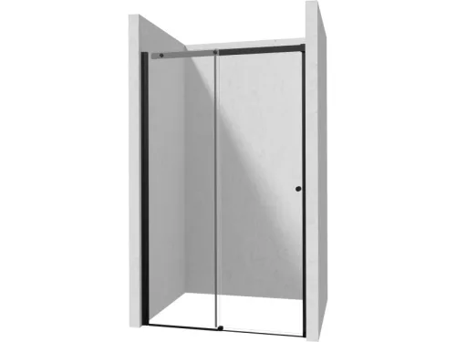 Kerria Plus NERO zuhanyajtó_140 -csúsztatható
