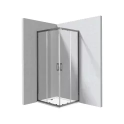   Funkia Evo szögletes zuhanykabin 80x90, titán (KYC_D089P + KTJ_089B)