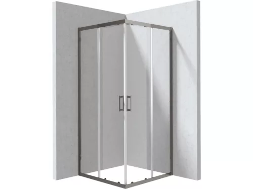 Funkia EVO szögletes zuhanykabin 80x80, titán