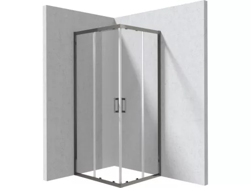 Funkia EVO szögletes zuhanykabin 80x90, titán