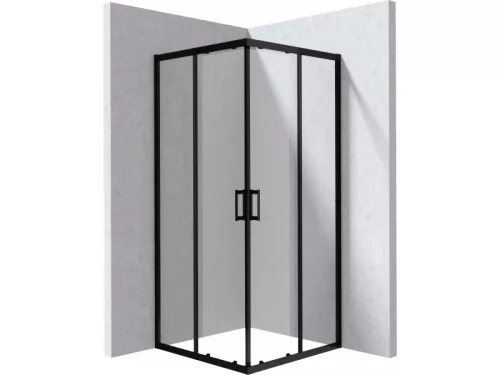 Funkia EVO szögletes zuhanykabin 80x80, fekete