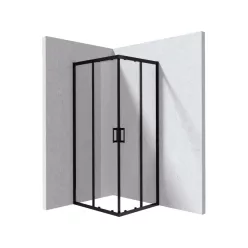 Funkia EVO szögletes zuhanykabin 80x90, fekete