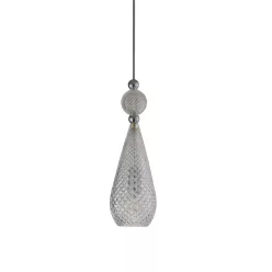   LAURA ASHLEY 101136 SMYKKE Glamour Függesztett Lámpa Ezüst E14 IP20