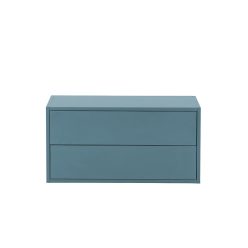 Boxie 2 fiókos fali szekrény 40x80x37 cm petrol kék