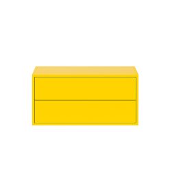 Boxie 2 fiókos fali szekrény 40x80x37 cm sárga