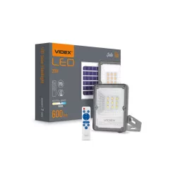   Videx Gelio 20 W-os natúr fehér napelemes reflektor beépített mozgásérzékelővel